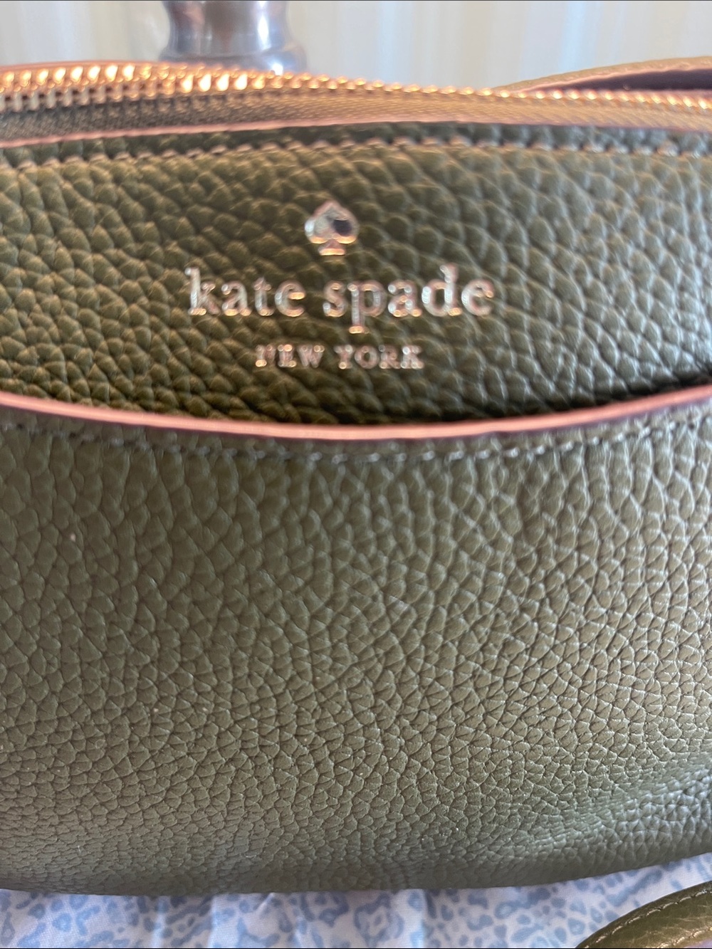 kate spade Olive Green Pebbled Leather Crossbody Bag - Picture 2 of 11